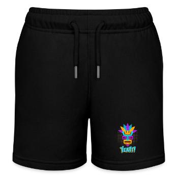 Azteken, Maya-Kultur, Tribal-Kultur Folklore-Maske - Kinder Organic Joggingshorts Mini Bolter von Stanley/Stella - Schwarz - Vorne