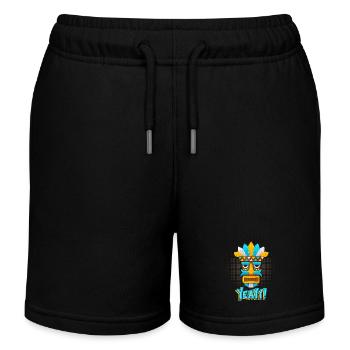 Azteken, Maya-Kultur, Tribal-Kultur Folklore-Maske - Kinder Organic Joggingshorts Mini Bolter von Stanley/Stella - Schwarz - Vorne