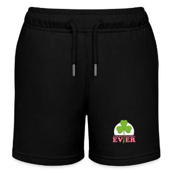 Luckiest Grandma Irish St. Patrick's Day Gift - Kids Organic Sweat Shorts by Stanley/Stella - black - Front