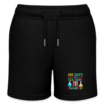 100 days of chemistry lessons for teachers of the - Kids Organic Sweat Shorts by Stanley/Stella - black - Front
