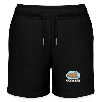 Capybara Papa Capybaras Cadeau - Short de jogging enfant bio Stanley/Stella - noir - Devant