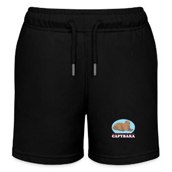 Capybara Maman Capybaras Cadeau - Short de jogging enfant bio Stanley/Stella - noir - Devant