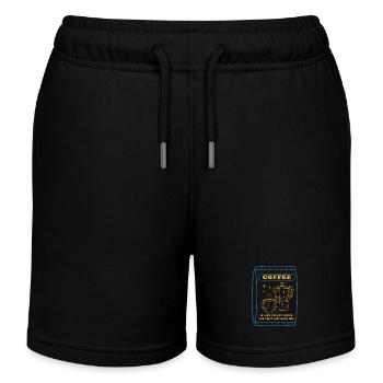 Café Amateurs de café Buveurs de café Cadeau - Short de jogging enfant bio Stanley/Stella - noir - Devant