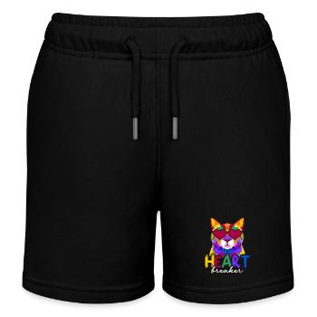 Anti-valentinstag Single Herzensbrecher - Kinder Organic Joggingshorts Mini Bolter von Stanley/Stella - Schwarz - Vorne