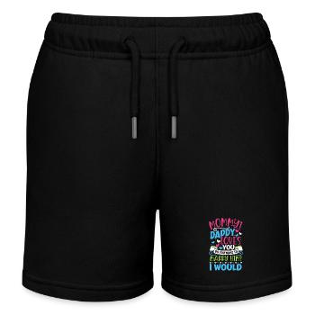 Mama willst du Papa heiraten - Kinder Organic Joggingshorts Mini Bolter von Stanley/Stella - Schwarz - Vorne