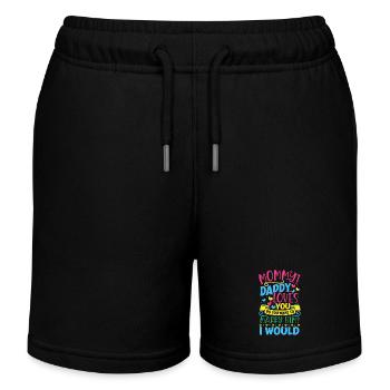 Mama willst du Papa heiraten - Kinder Organic Joggingshorts Mini Bolter von Stanley/Stella - Schwarz - Vorne