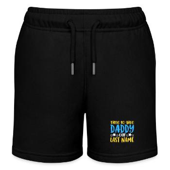 Papa heiraten - Verlobung - Kinder Organic Joggingshorts Mini Bolter von Stanley/Stella - Schwarz - Vorne