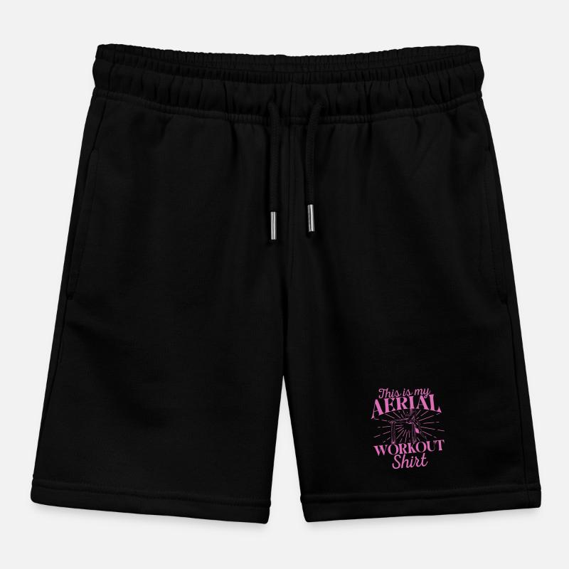Aerial Silk Workout Kids Organic Sweat Shorts by Stanley/Stella