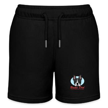 Boston Terrier Dad Hunde Hundebesitzer Geschenk - Kinder Organic Joggingshorts Mini Bolter von Stanley/Stella - Schwarz - Vorne