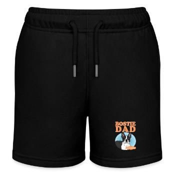 Boston Terrier Dad Hundebesitzer Hunde Geschenk - Kinder Organic Joggingshorts Mini Bolter von Stanley/Stella - Schwarz - Vorne