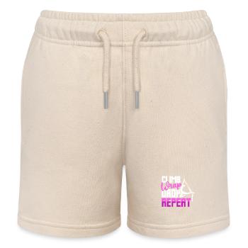 Climb Wrap Drop Repeat - Yoga aérien - Short de jogging enfant bio Stanley/Stella - écru doux - Devant