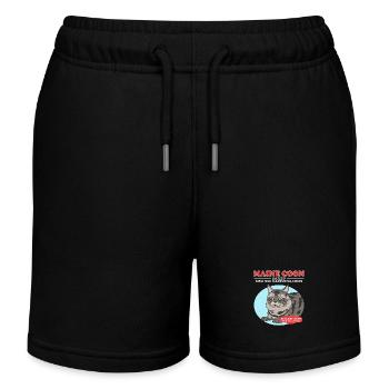 Maine Coon Katzen | Katzenbesitzer Geschenk - Kinder Organic Joggingshorts Mini Bolter von Stanley/Stella - Schwarz - Vorne
