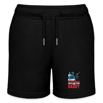 I'm 2 - Young Rocker - Kids Organic Sweat Shorts by Stanley/Stella - black - Front
