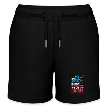 I'm 13 - Young Rocker - Kids Organic Sweat Shorts by Stanley/Stella - black - Front