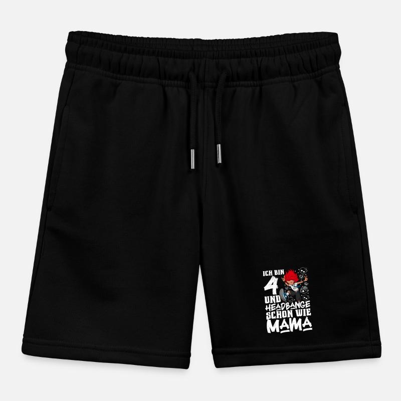 Ich bin 4 - Mädchen Rocker Kinder Organic Joggingshorts Mini Bolter von Stanley/Stella