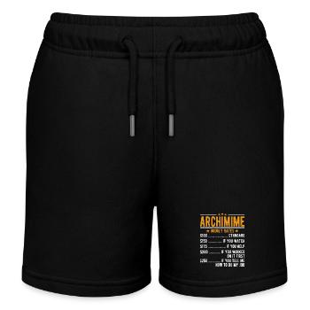 Archimime salaire horaire - Short de jogging enfant bio Stanley/Stella - noir - Devant