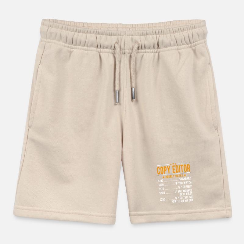 Editor Hourly Wage Kids Organic Sweat Shorts by Stanley/Stella