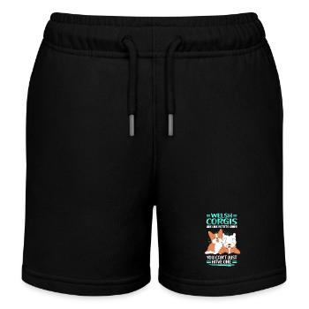 Welsh Corgi Dog Dog Owner Corgis Gift - Kids Organic Sweat Shorts by Stanley/Stella - black - Front