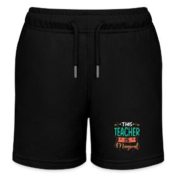 Lehrerin Geschenk - Kinder Organic Joggingshorts Mini Bolter von Stanley/Stella - Schwarz - Vorne