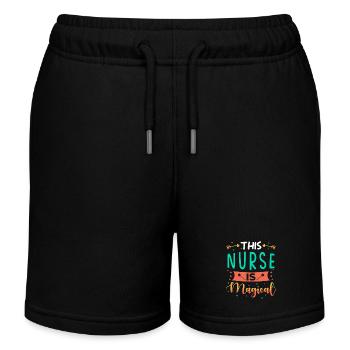 Krankenschwester Geschenk - Kinder Organic Joggingshorts Mini Bolter von Stanley/Stella - Schwarz - Vorne