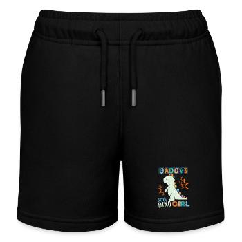 Dinosaurier Daddy's Little Dino-Girl, Spruch - Kinder Organic Joggingshorts Mini Bolter von Stanley/Stella - Schwarz - Vorne