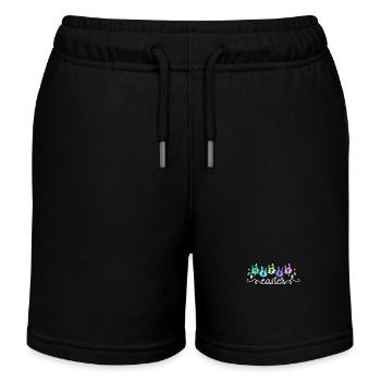 Frohe Ostern Kaninchen Ei Dekor Christlichen - Kinder Organic Joggingshorts Mini Bolter von Stanley/Stella - Schwarz - Vorne
