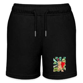 fruits juteux fruit plaisir arachide vitamines noix - Short de jogging enfant bio Stanley/Stella - noir - Devant