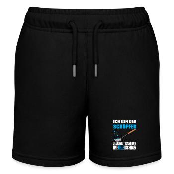 Sauna Saunieren Wellness - Kinder Organic Joggingshorts Mini Bolter von Stanley/Stella - Schwarz - Vorne