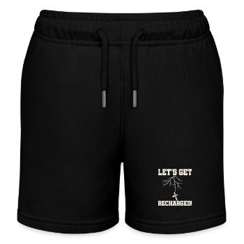 Lasst Uns Neu Aufladen Christliches Heiliges - Kinder Organic Joggingshorts Mini Bolter von Stanley/Stella - Schwarz - Vorne