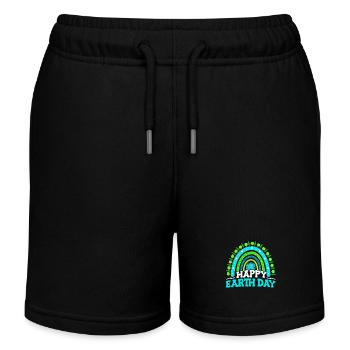 Fröhlicher Tag Der Erde Wald Bäume - Kinder Organic Joggingshorts Mini Bolter von Stanley/Stella - Schwarz - Vorne