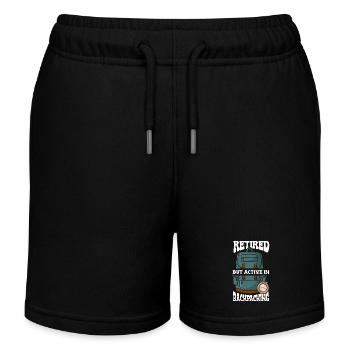 Retraité, mais actif dans Backpacking Wanderer - Short de jogging enfant bio Stanley/Stella - noir - Devant