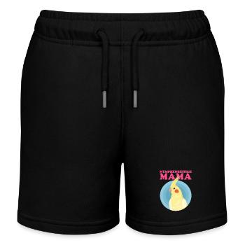 Nymphensittich Mama | Vogelbesitzer Geschenk - Kinder Organic Joggingshorts Mini Bolter von Stanley/Stella - Schwarz - Vorne