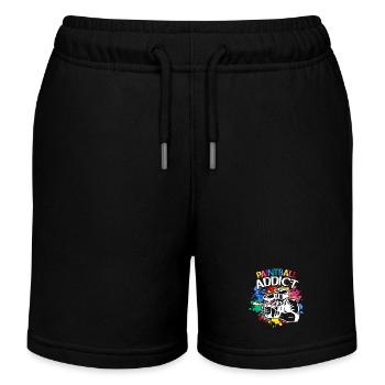 Paintball Addict Bunte Farbe Teamsport Paintball - Kinder Organic Joggingshorts Mini Bolter von Stanley/Stella - Schwarz - Vorne