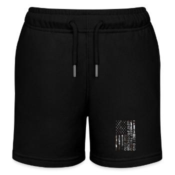 Best Father Best Friend Patriotic - Kids Organic Sweat Shorts by Stanley/Stella - black - Front