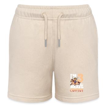 J’ai 3 ans - Boy Cowboy - Short de jogging enfant bio Stanley/Stella - écru doux - Devant
