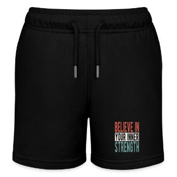 Believe in your inner strength - Kinder Organic Joggingshorts Mini Bolter von Stanley/Stella - Schwarz - Vorne