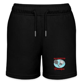 Badminton Grandpa Badmintonspieler Geschenk - Kinder Organic Joggingshorts Mini Bolter von Stanley/Stella - Schwarz - Vorne
