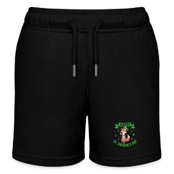 St Patricks Fuchs - Happy St Patricks Day - Kinder Organic Joggingshorts Mini Bolter von Stanley/Stella - Schwarz - Vorne