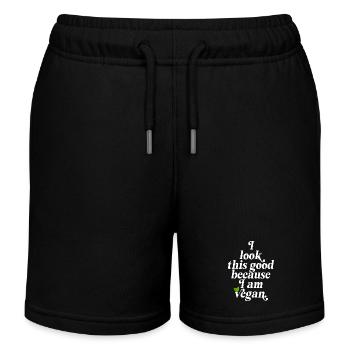 Veganer J’ai l’air aussi bien parce que je suis végétalien Veggie - Short de jogging enfant bio Stanley/Stella - noir - Devant