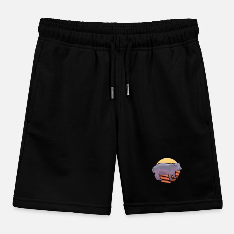 Hippo Baby Hippos Hippo Gift Kids Organic Sweat Shorts by Stanley/Stella