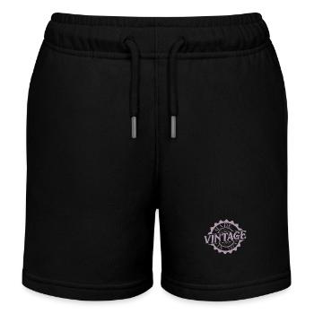 Made in 1973 Vintage Birthday Sayings - Kids Organic Sweat Shorts by Stanley/Stella - black - Front