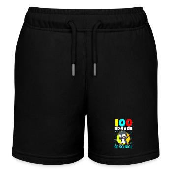 100 jours d’école Enfants Cadeau d’élève - Short de jogging enfant bio Stanley/Stella - noir - Devant