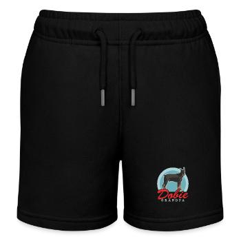 Doberman Dobie Grand-père | Cadeau du propriétaire de chien - Short de jogging enfant bio Stanley/Stella - noir - Devant