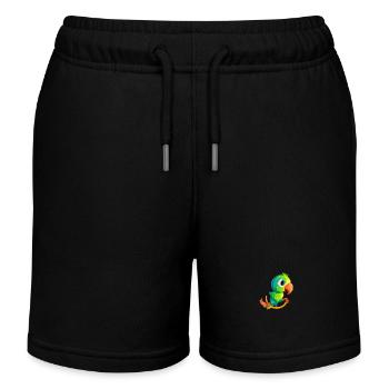 Perroquet à bascule d’oiseau vert - Short de jogging enfant bio Stanley/Stella - noir - Devant