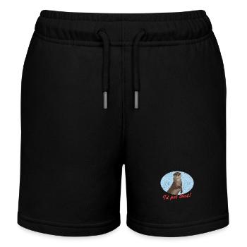 Otter Sea Otter Otter Gift - Kids Organic Sweat Shorts by Stanley/Stella - black - Front