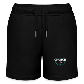 Kirche Das Ursprüngliche Soziale Netzwerk Glaube - Kinder Organic Joggingshorts Mini Bolter von Stanley/Stella - Schwarz - Vorne