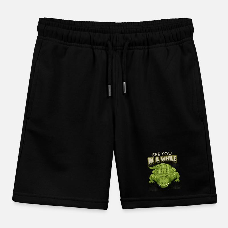 Krokodil Spruch, See-You-In-A-While, Comic, Pun Kinder Organic Joggingshorts Mini Bolter von Stanley/Stella