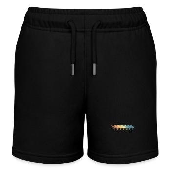 Kamele Tiere Dromedar Wüstentier - Kinder Organic Joggingshorts Mini Bolter von Stanley/Stella - Schwarz - Vorne