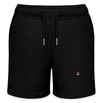 Nerd Bookworm Reads Books Pocket - Kids Organic Sweat Shorts by Stanley/Stella - black - Front