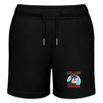 Zwergschnauzer Grandpa Schnauzer Hunde Geschenk - Kinder Organic Joggingshorts Mini Bolter von Stanley/Stella - Schwarz - Vorne